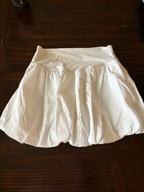aerie White Bubble Mini Skirt